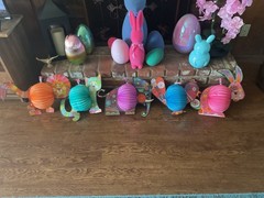 5 VTG 1960S GROOVY HANGING HONEYCOMB ANIMALS PARTY DECOR/NURSERY/CHILD ROOM EUC!