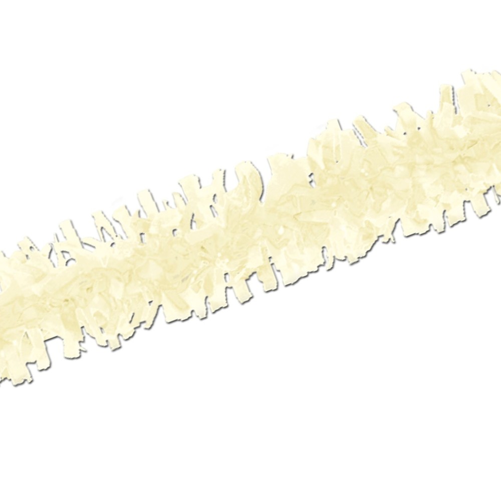 Tissue Festooning Party Accessory, 1 count, Ivory, 300″L x 3″W