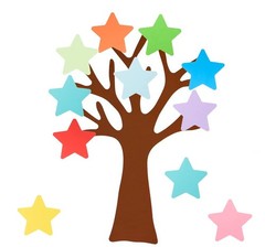 144 PCS Large Star Cutouts Assorted Color Paper Bulletin Board DIY Craft Decor