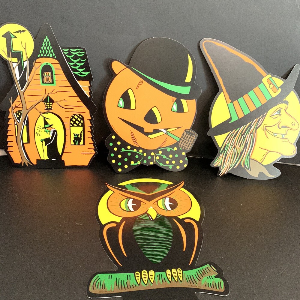 (4) NEW Bristle Creations Halloween Cutouts | Printed 2 Sides