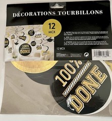 New Gold Black White Silver Congrats Congratulations Graduation Decorations