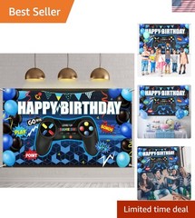 Vibrant Gaming Birthday Backdrop for Perfect Photo Ops – 70.8 x 43.3 Inches