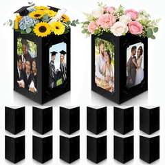 12 Pcs 2026 Graduation Table Centerpieces, 3-Sided 6/7 Inch Photo Display Fra…