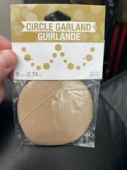 Creative Converting Kraft Circle Garland 9ft. 3ct. New!!!
