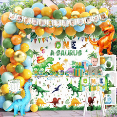 One a Saurus Birthday Decorations 105Pcs Dinosaur 1St Birthday Party Supplies fo