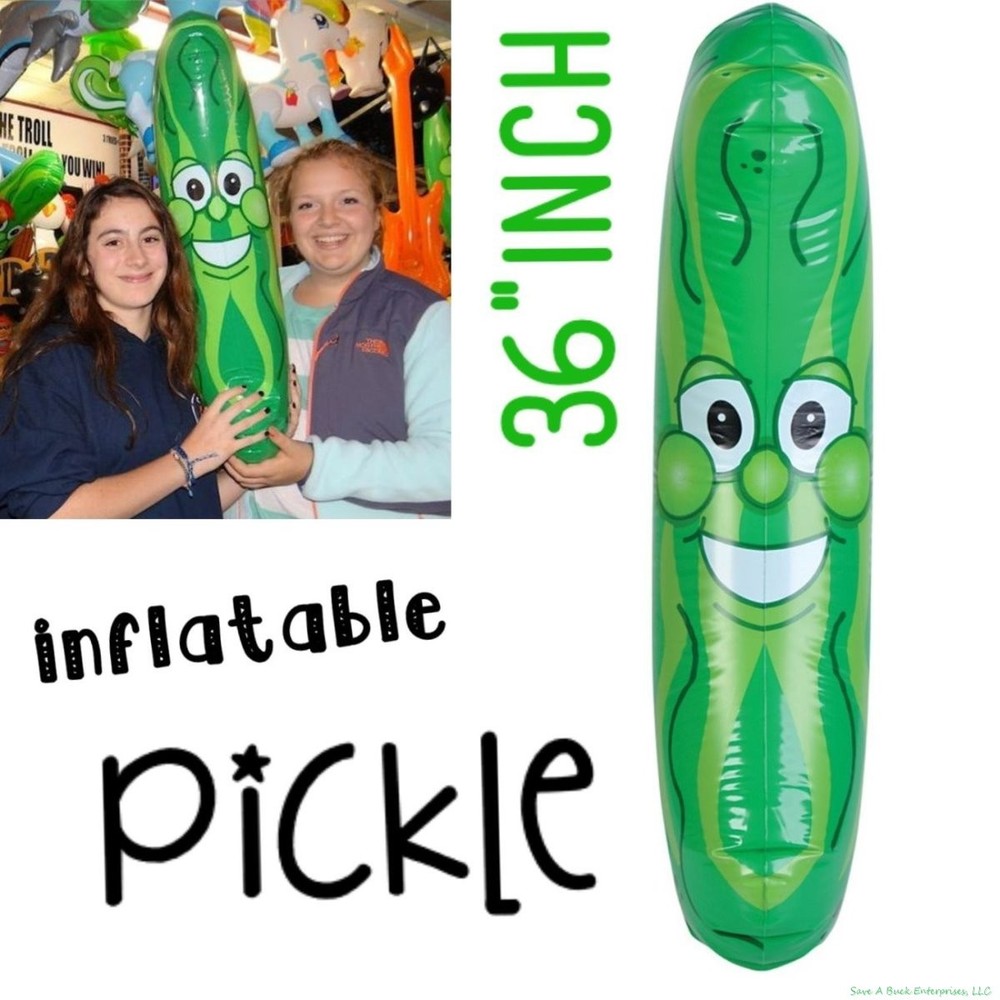 GIANT Inflatable Pickle Head – Beach Pool Float Noodle Gag Prank Joke Party Fun
