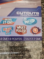 Nerf Football Cutouts Value Pack Assorted Party Decorations 12pc 2018 Hasbro