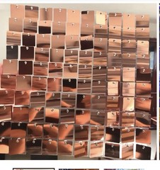 30 Piece Rose Gold Shimmering Wall Backdrop For Birthday Decoration