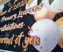 Personalised Graduation Background Banner School Leaver 2026 party decoration