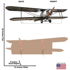 BIPLANE Lifesize CARDBOARD CUTOUT Standup Standee Poster Aviation Airplane Prop