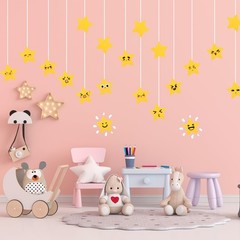200 PCS 4 Inch Yellow Star Cutouts Double Sided DieCut Paper For Classroom