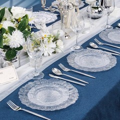 U-QE 60 Pieces Clear Plastic Plates for Party – Disposable & Reusable – Reef …