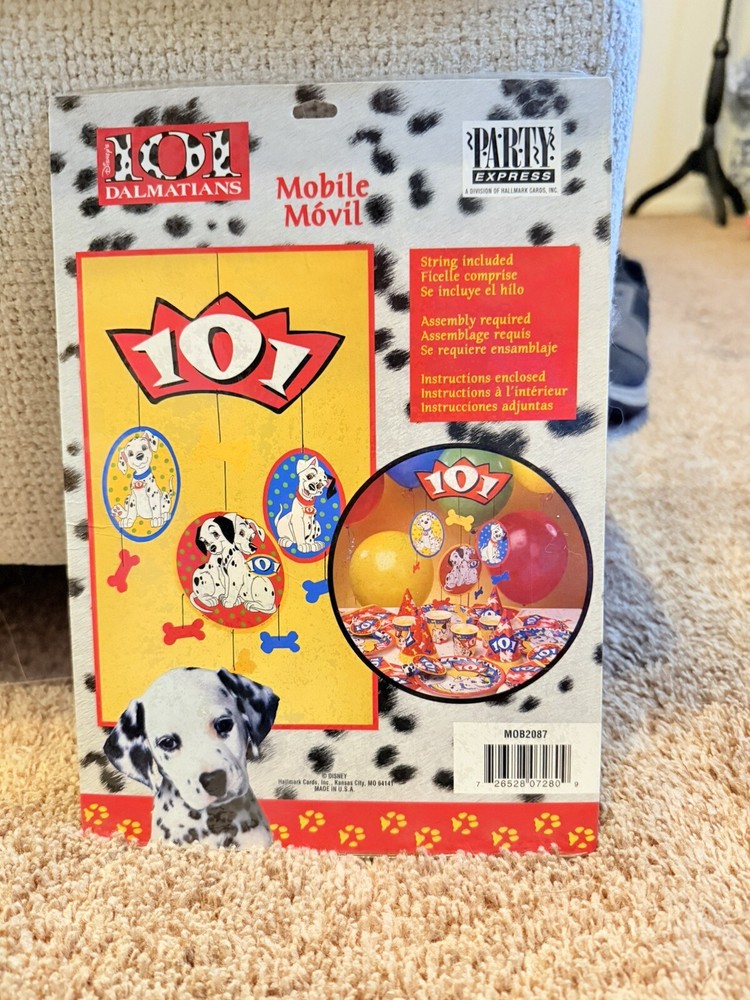 Disney 101 Dalmatians Birthday Party Decor Mobile Hallmark Party Express Sealed