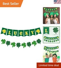 St Patricks Day Banner Garlands St Patricks Day Decorations Lucky Banner Garl…
