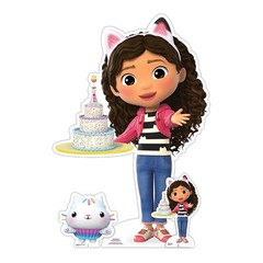 Gabby with Cake Gabby’s Dollhouse Official Cardboard Cutout with 2 FREE Minis