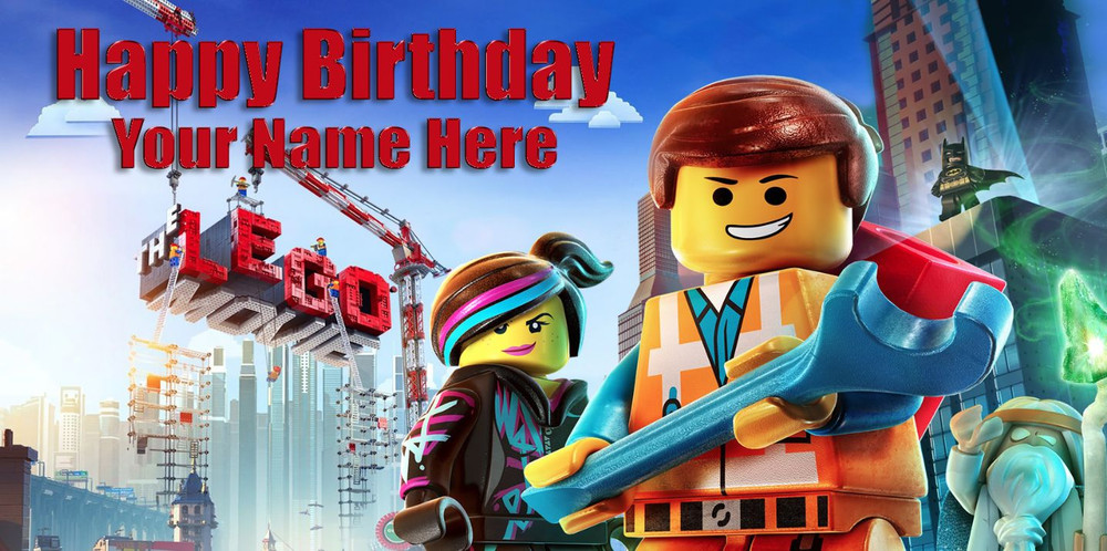 Birthday banner Personalized 4ft x 2 ft The Lego Movie