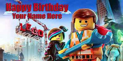 Birthday banner Personalized 4ft x 2 ft The Lego Movie