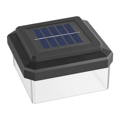 Black Solar Fence Light LED Fits Multiple Sizes Fence Posts Weatherproof Design