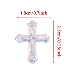 520Pcs Cross Table Confetti Decor Glitter Table Confetti Cross Decoration for B