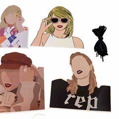 Taylor Swift Birthday Party Supplies / Hanging Banner & Cupcake Toppers – New