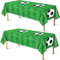 Soccer Party Decorations – 2 PCS Soccer Tablecloth | 2026 World Soccer Cup Merch
