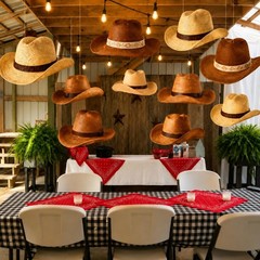 18 Pcs Cowboy Hanging Streamers Western Party Decorations Wild West Cowboy Ha…