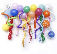 260 Long Balloons – Latex Twisting Balloons, Rocket, Spiral, Children’s Party…