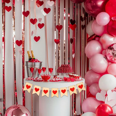 Rustic Heart Banner Garland – Natural Wood with Red Hearts, Paper, Valentine’S D
