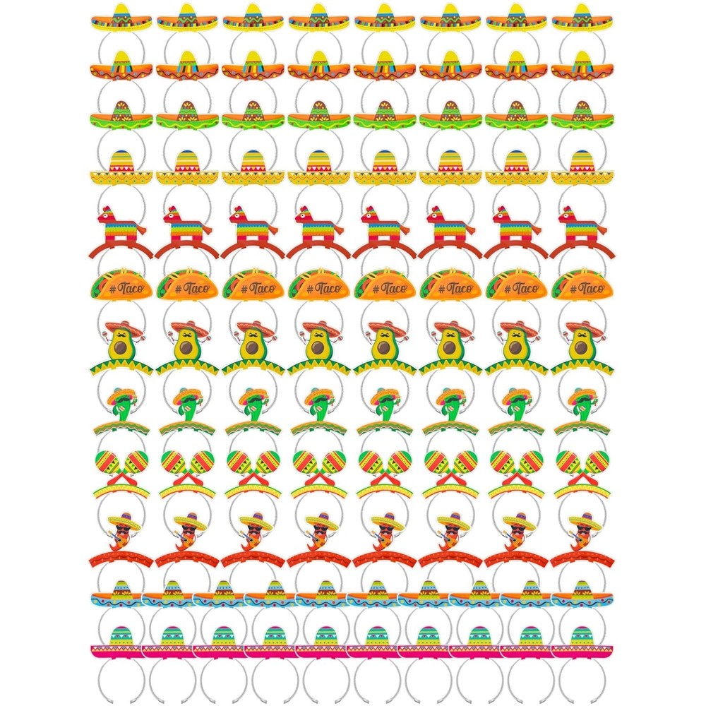 Universal Size 100pcs Cinco De Mayo Party Headbands – Celebrate in Style!