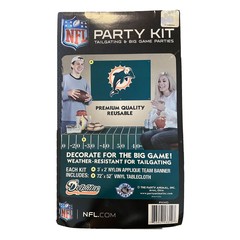 Miami Dolphins Tailgate Party Kit W/Banner & Tablecloth