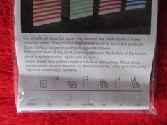 6 Tindra Striped Festive Tealight Candle Paper Lantern Wedding Decoration Bags