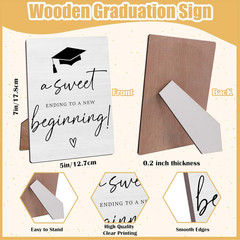Graduation Candy Bar Sign 5 X 7″, a Sweet Ending to a New Beginning, Graduation