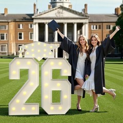2026 Graduation Party Decorations – 4FT Light-Up Number 26 in White