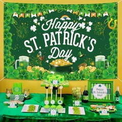 St. Patrick’s Day Decorations St Patricks Day Banner Large Size Clover St Green