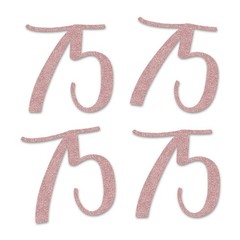 75th Birthday Decorations Rose Gold 75 Cut Out Numbers Glitter Anniversary