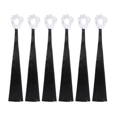 Rainbow Dance Ribbons, Wrist Streamers 6 Pcs & White & Black