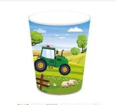 Farm Tractor Party -Plates, Cups, Napkins, Stickers, Straws for 8