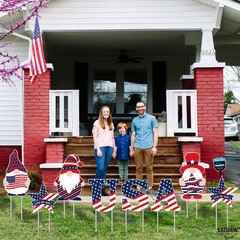 Celebrate Independence Day with 8 Waterproof Yard Signs – Gnome Theme Stakes