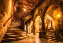 Vintage Medieval Castle Interior Backdrop Retro Archway Columns Photo Background