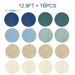 205 Ft Sage Green Dusty Blue Khaki Beige Circle Dot Backdrop Garland Tissue P…