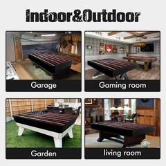 iEsstros 6ft Pool Table Cover Waterproof Leather Billiard Cover Outdoor Black