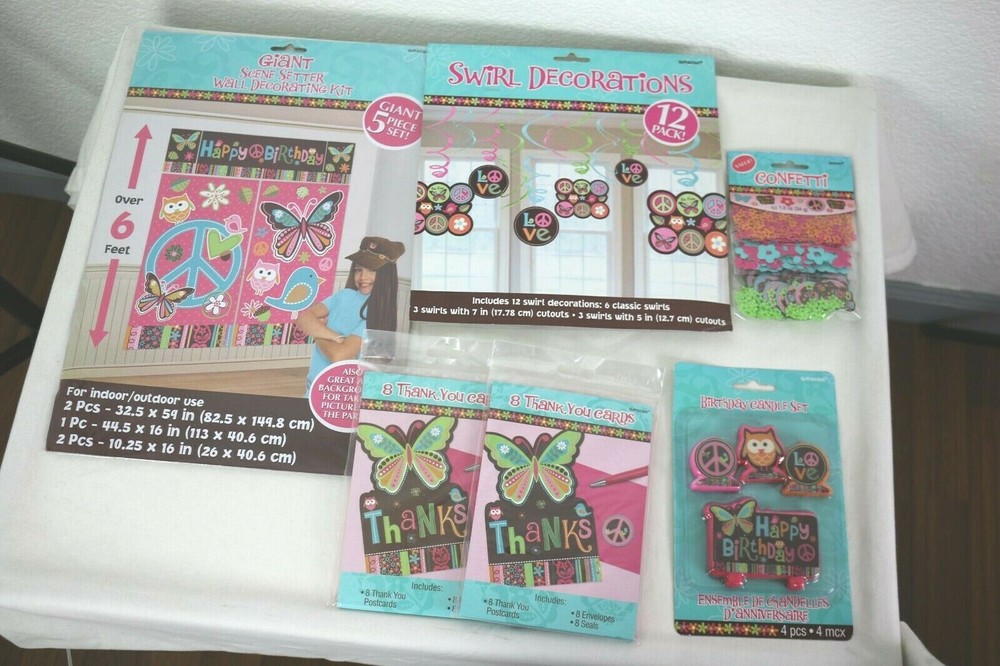 NEW Amscan Birthday Girl Decorations Party Supplies Bundle