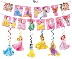 Disney Princess Birthday Decorations Party Supplies Set 88PCS Cups Plates Nap…