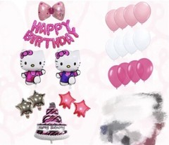 Hello Kitty Birthday Party Decorations Balloon Banner Cake Toppers Set US Seller