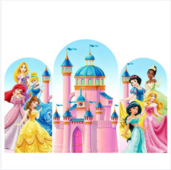 Princess Castle Birthday Party Arch Backdrop Cover Background Photo Decor