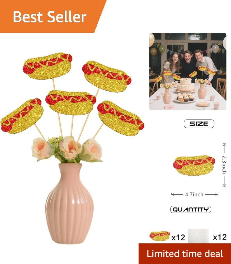 Easy Assemble Hotdog Centerpiece Sticks – Perfect for Baby Showers & Birthdays