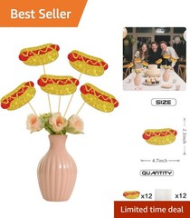 Easy Assemble Hotdog Centerpiece Sticks – Perfect for Baby Showers & Birthdays