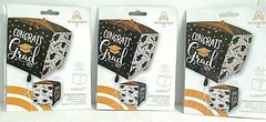 * (Set of 3) * CUBEZ “CONGRATS Grad” foil Graduation Mylar Foil Cube Balloon 15″