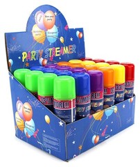 24 Pack Party Streamer Spray String for Kids Fun Colorful Party Supplies