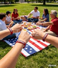 USA 250th Anniversary Bracelets American 4th of July Bracelets USA USA 250 6Pcs